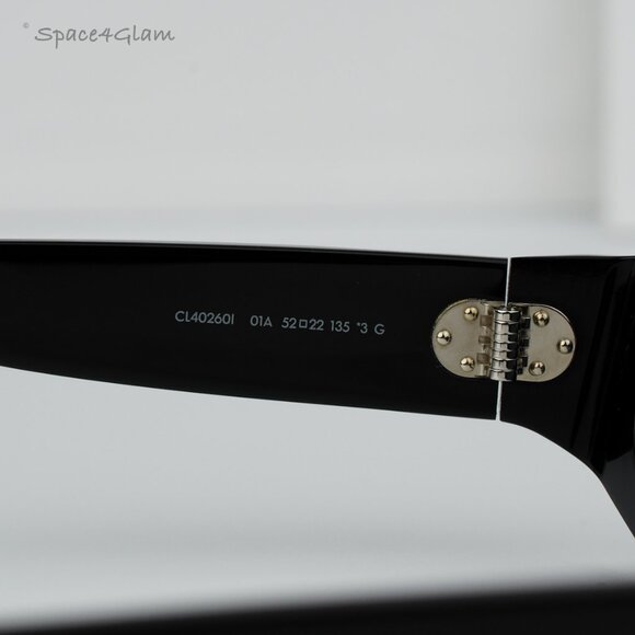BRAND NEW Celine CL40260I 01A Black Dark Grey  Cat Eye Unisex Sunglasses - Picture 5 of 7
